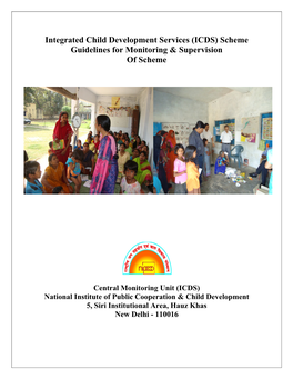 ICDS) Scheme Guidelines for Monitoring & Supervision of Scheme