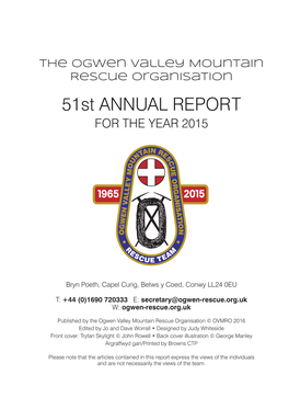 51St ANNUAL REPORT for the YEAR 2015