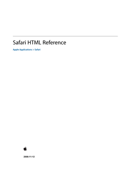 Safari HTML Reference