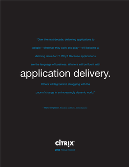 Citrix Systems, Inc 2006 Annual Report