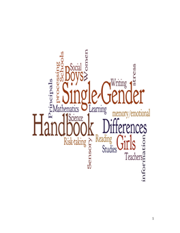 Single-Gender Education: a Handbook for Teachers and Principals