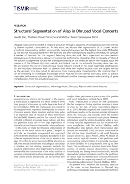 Structural Segmentation of Alap in Dhrupad Vocal Concerts