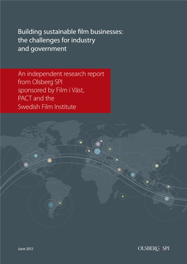 Building Sustainable Film Businesses: the Challenges for Industry and Government