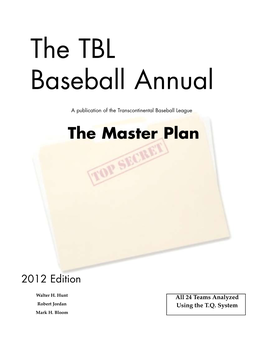 2012 TBL Annual  the TBL Baseball Annual