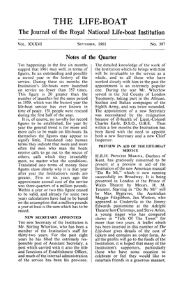 THE LIFE-BOAT the Journal of the Royal National Life-Boat Institution