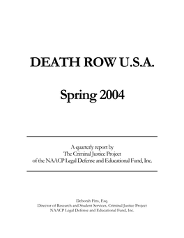 DEATH ROW USA Spring 2004