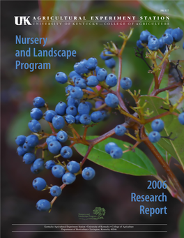 Nursery and Landscape Program 2006 Research Report