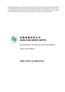 Hang Lung Group Limited 2020 Annual Results