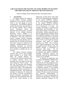 A Reanalysis of the 1944-1953 Atlantic Hurricane Seasons- the First Decade of Aircraft Reconnaissance