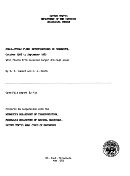 With Floods from Selected Larger Drainage Areas by K. T. Gunard And