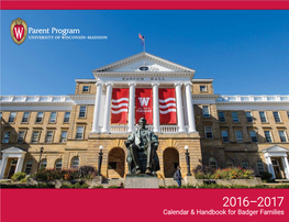 UW-Madison Parent Program Calendar 2016-17