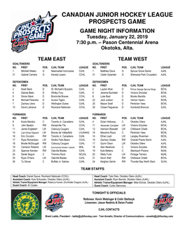 Canadian Junior Hockey League Prospects Game