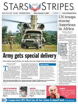 Army Gets Special Delivery Defense for Pub- for Public Affairs Lic Affairs