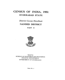 District Census Handbook, Nanded, Part II