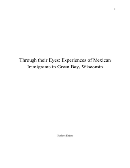 Experiences of Mexican Immigrants in Green Bay, Wisconsin