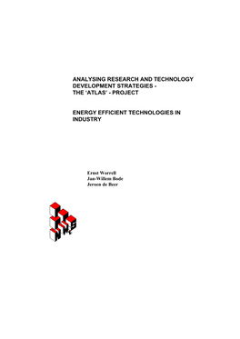 Analysing Research and Technology Development Strategies - the ‘Atlas’ - Project