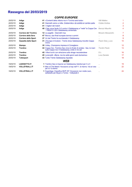 Rassegna Del 20/03/2019