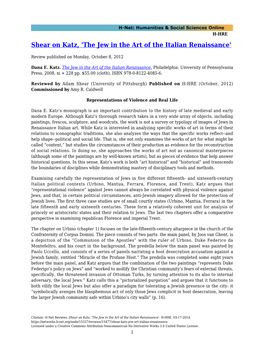 Shear on Katz, 'The Jew in the Art of the Italian Renaissance'