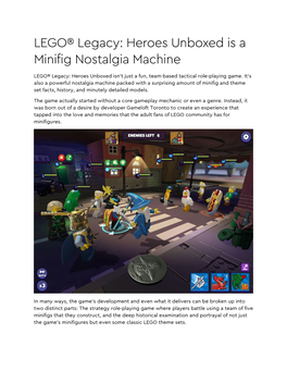 LEGO® Legacy: Heroes Unboxed Is a Minifig Nostalgia Machine