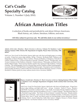 African American Titles