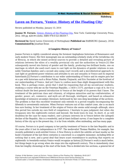 Laven on Ferraro, 'Venice: History of the Floating City'