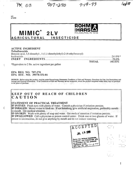 U.S. EPA, Pesticide Product Label, , 07/19/1999