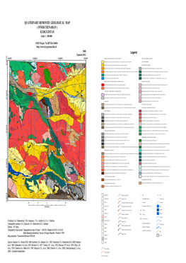 QUATERNARY REMOVED GEOLOGICAL MAP ( INNER TIEN-SHAN ) KYRGYZSTAN Scale 1 : 200 000