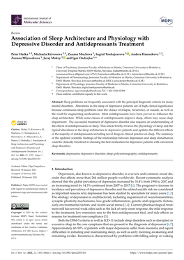 Association of Sleep Architecture and Physiology with Depressive Disorder and Antidepressants Treatment