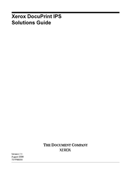 Xerox Docuprint Lps Solutions Guide