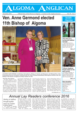 Ven. Anne Germond Elected 11Th Bishop of Algoma
