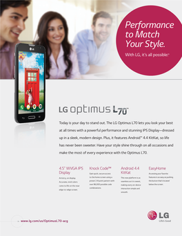 Performance to Match Your Style. with LG, It’S All Possible.™