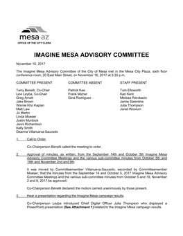 Imagine Mesa Advisory Committee