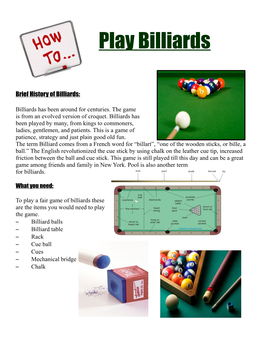 Play Billiards