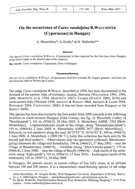 Cyperaceae) in Hungary