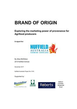 Brand of Origin