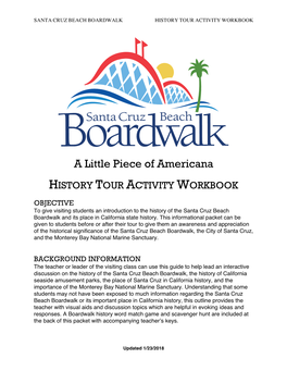 History Tour Activity Workbook