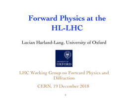 Forward Physics at the HL-LHC