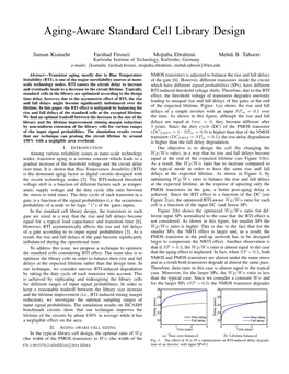 Aging-Aware Standard Cell Library Design