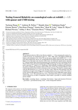 Arxiv:2007.12607V2 [Astro-Ph.CO] 22 Dec 2020