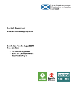 Scottish Government Humanitarian Emergency Fund South Asia Floods