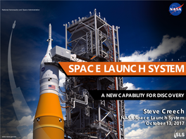 Space Launch System, a New Capability for Discovery