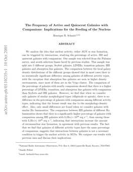 The Frequency of Active and Quiescent Galaxies With