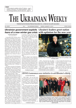 Being Ukrainian Means: PREVIEW of EVENTS GUIDELINES Preview of Events Is a Listing of Community Events Open to the Public