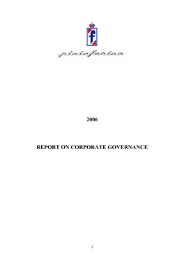 Relazione Sulla Corporate Governance