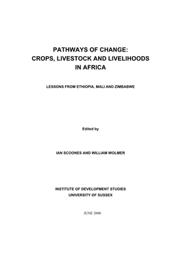 Crop-Livestock Integration in Mali: Multiple Pathways of Change