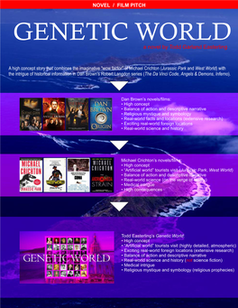 Todd Easterling GENETIC WORLD Novel Brochure 041221A.Cdr