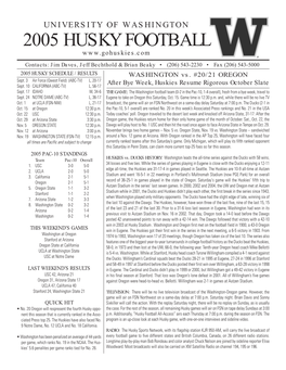 2005 Husky Football