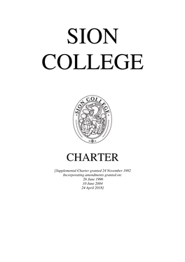 Charter and Statutes