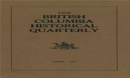 British Columbia Historical Quarterly