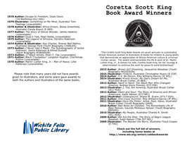 Coretta Scott King Book Award Winners